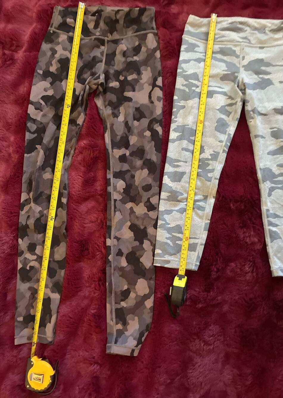 Lot 2 Athleta Girl Printed Chit Chat Tight Camo &  Capri XL/14 gray camo A583